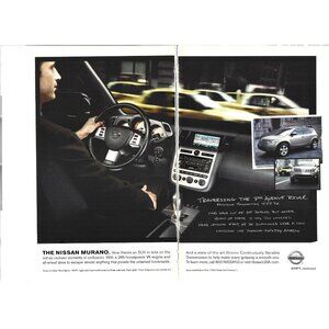 Nissan Murano SUV 2000s Vintage Print Ad 2 PAGE 10 inch